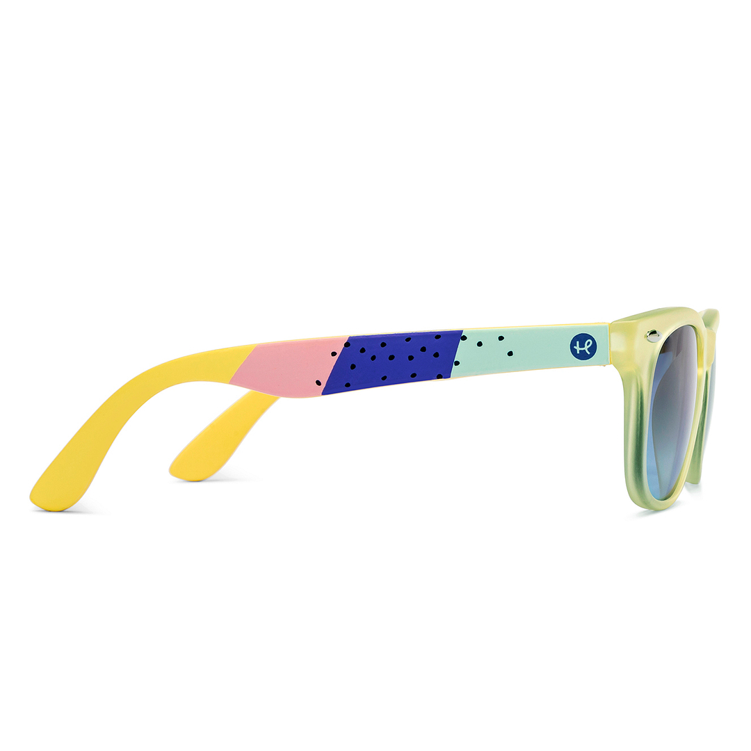 Hooper Yellow Transparent Full Rim Rectangle right side