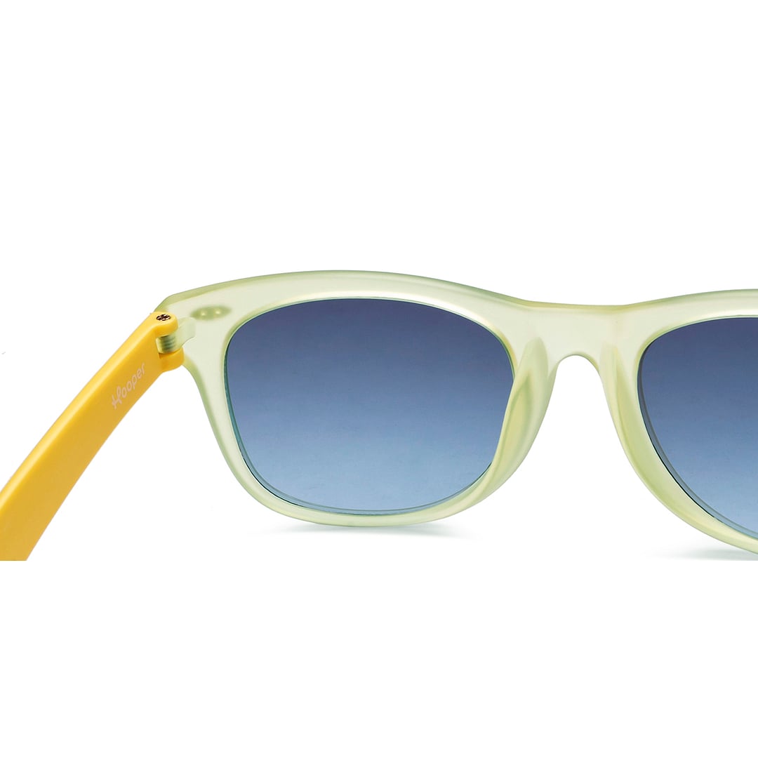 Hooper Yellow Transparent Full Rim Rectangle left side