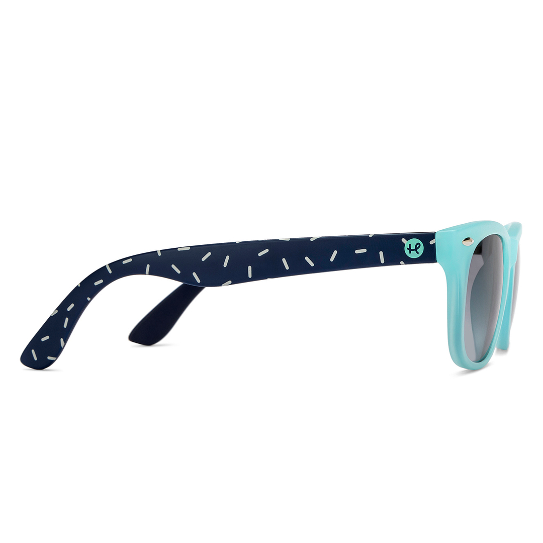 Hooper Sky Blue Full Rim Rectangle right side