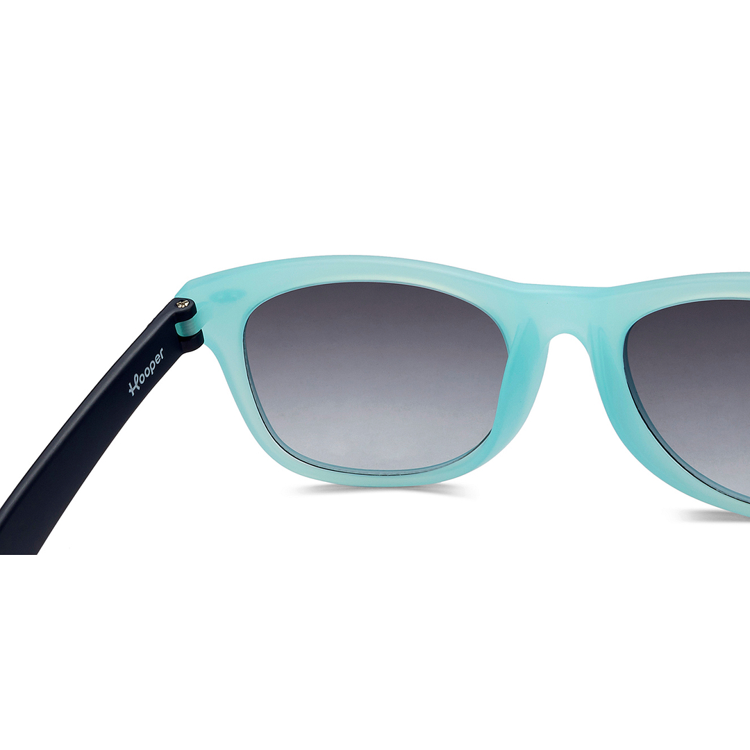 Hooper Sky Blue Full Rim Rectangle left side