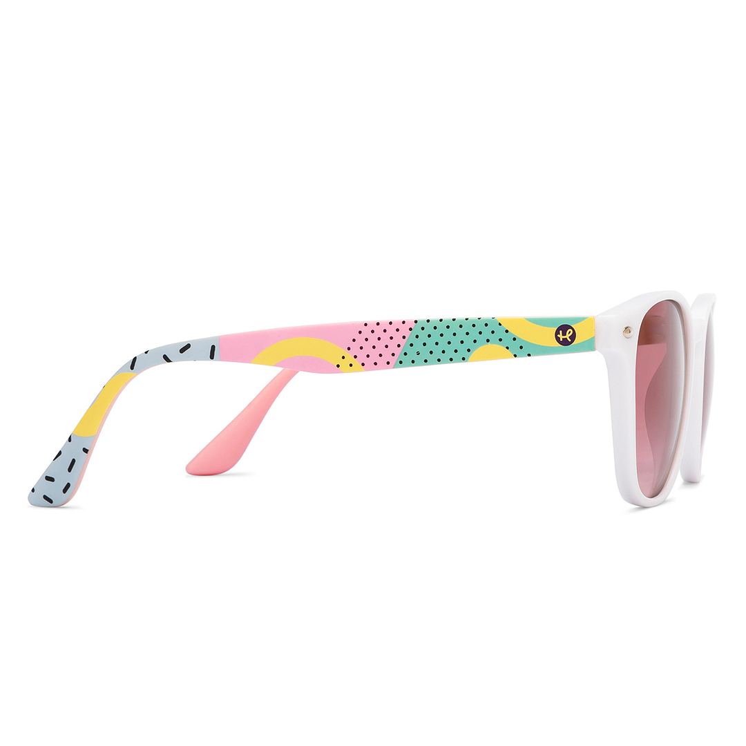 Hooper White Full Rim Square left side