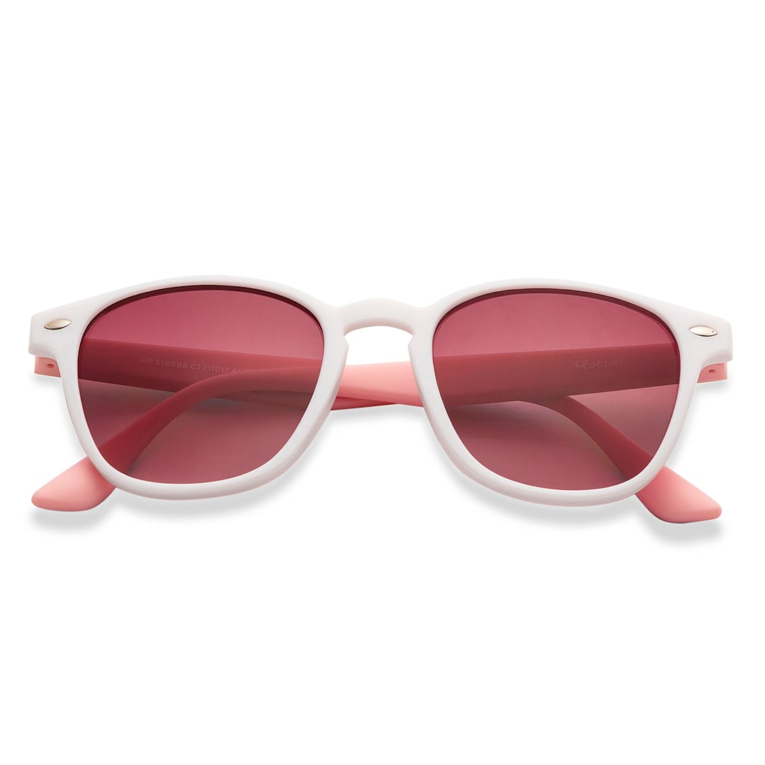 Hooper White Full Rim Square left side