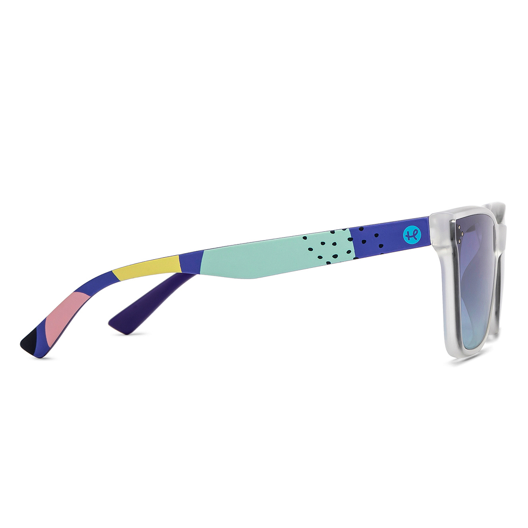 Hooper Crystal Transparent Full Rim Square left side