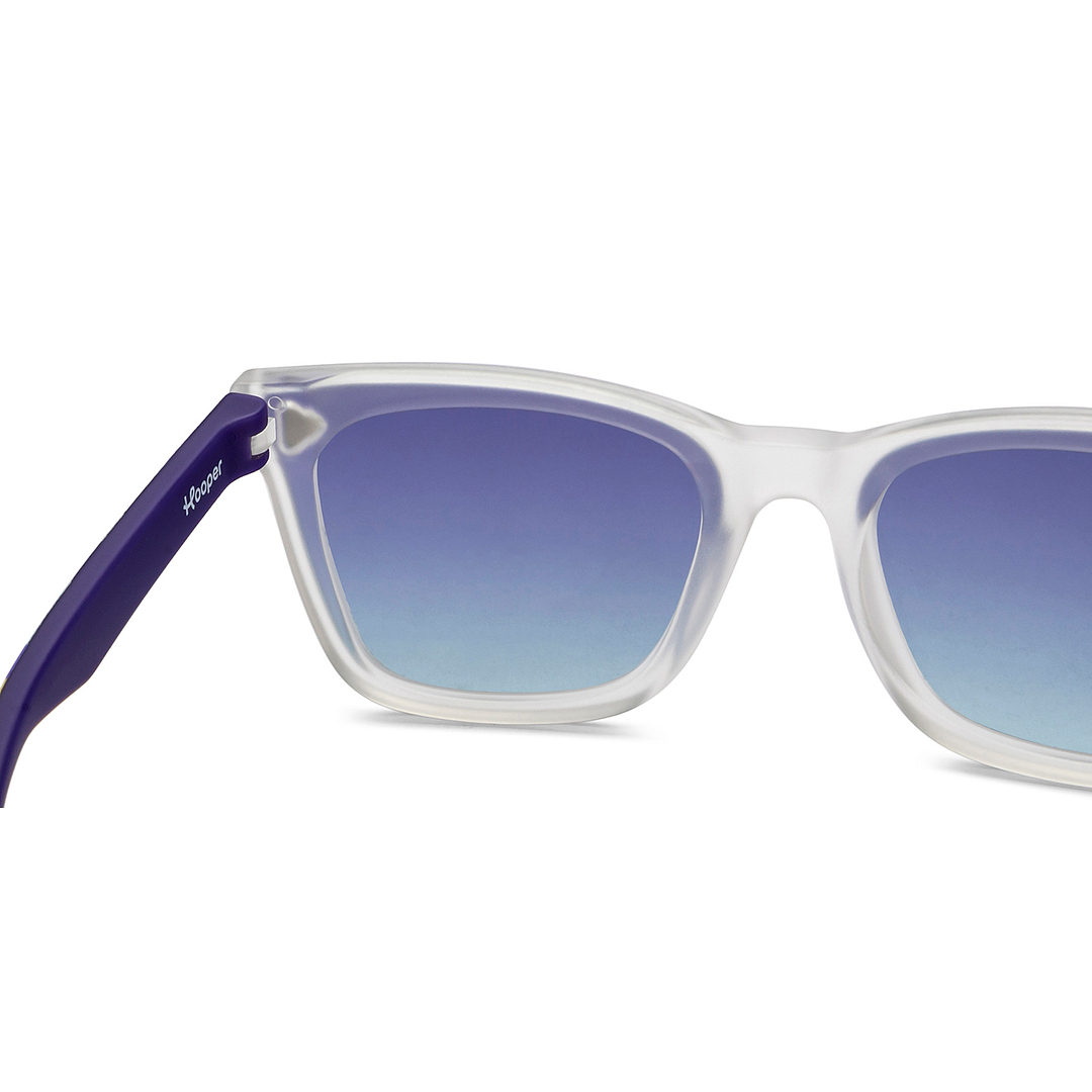 Hooper Crystal Transparent Full Rim Square right side