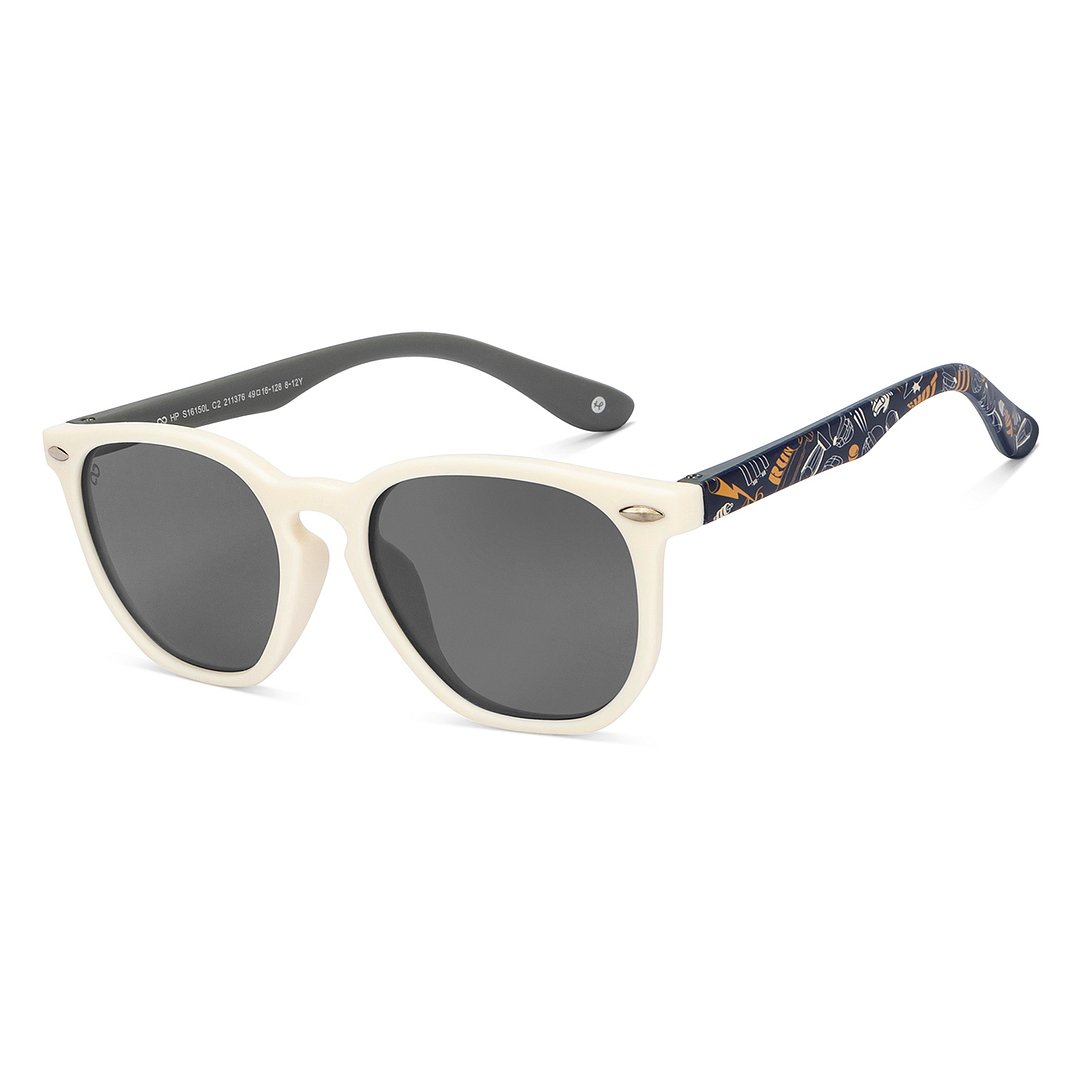 Hooper White Full Rim Round left side