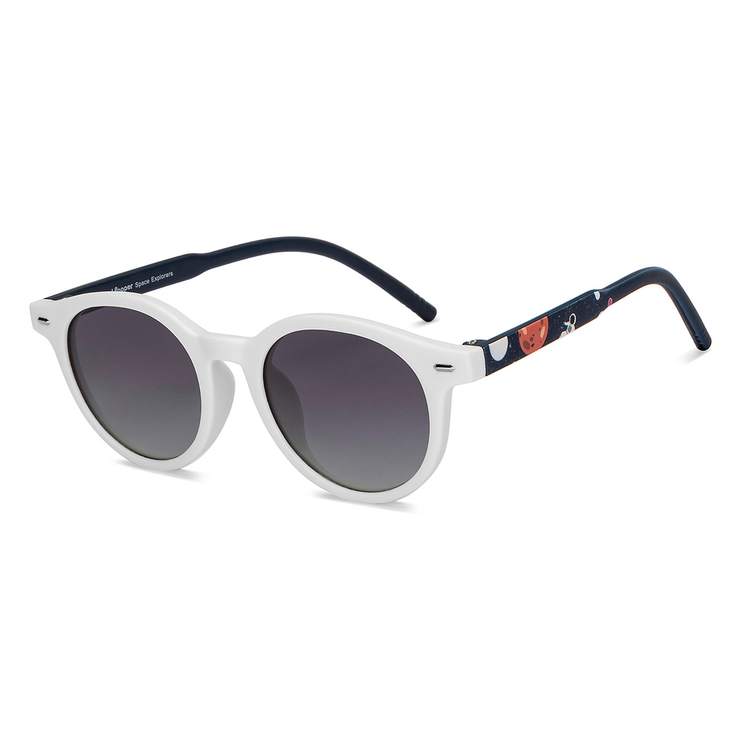 Hooper White Full Rim Round left side