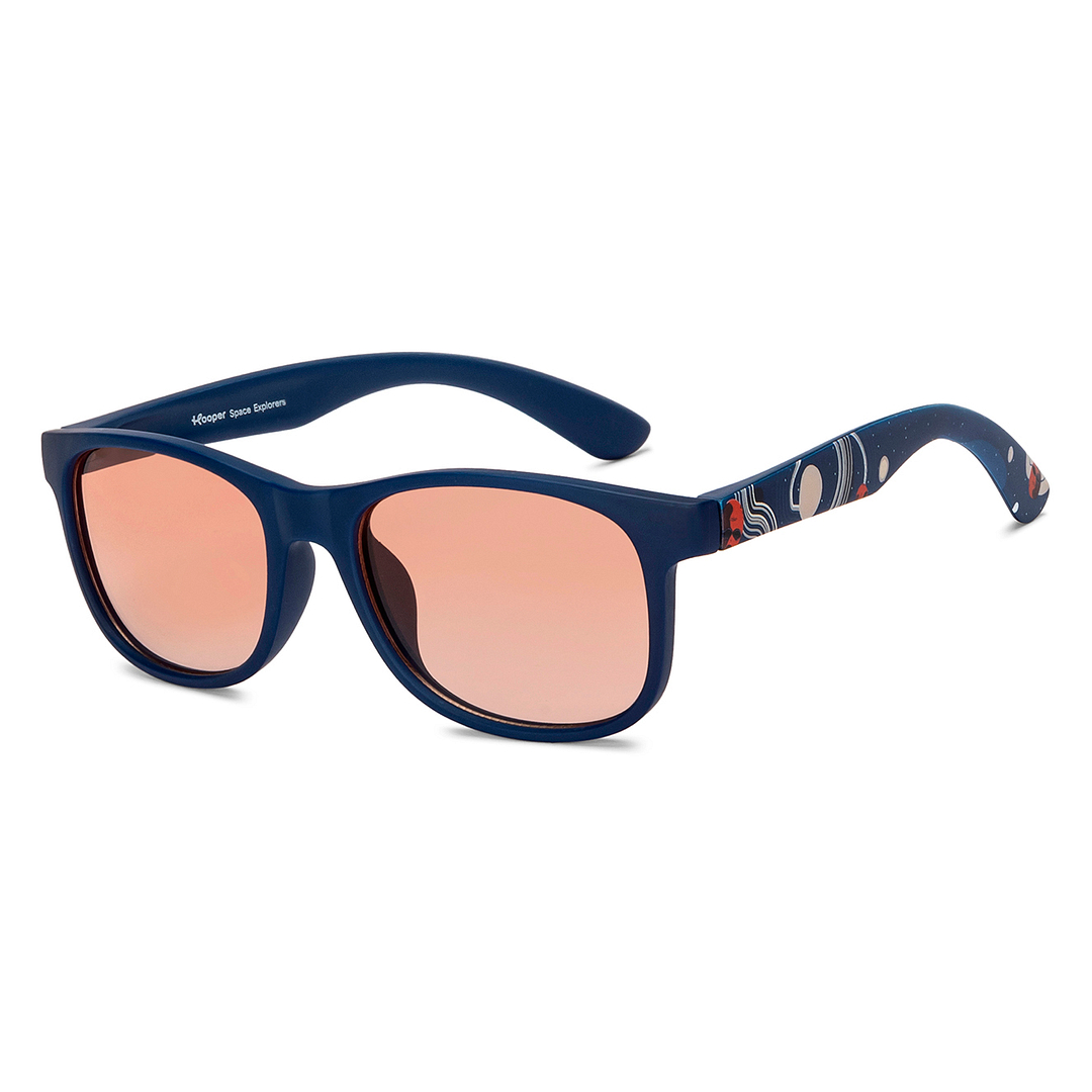 Hooper Sky Blue Full Rim Square left side