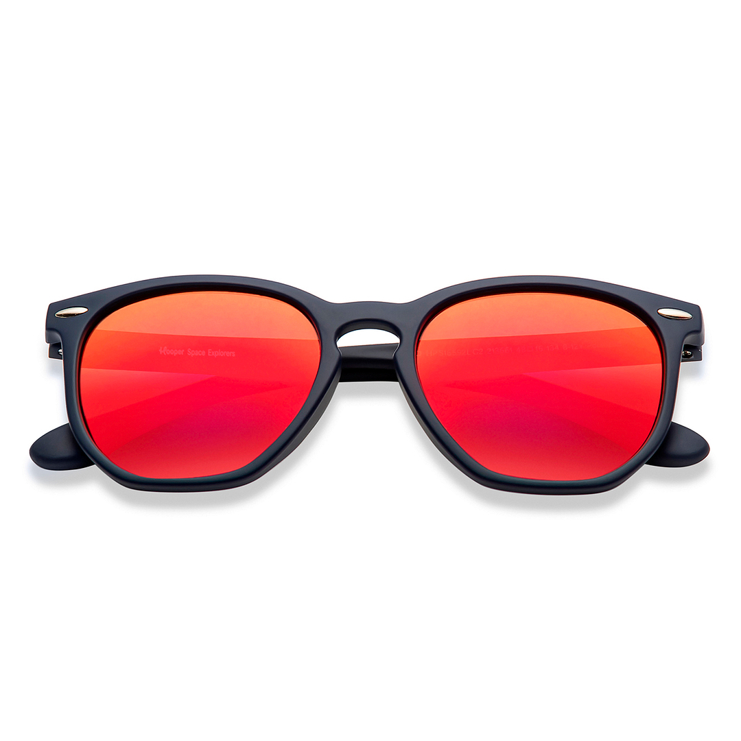 Hooper Black Full Rim Geometric left side