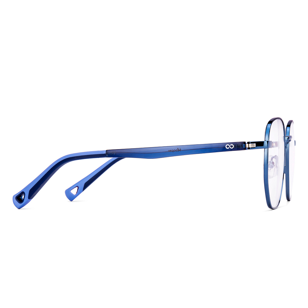 Hooper Online Sky Blue Full Rim Geometric left side