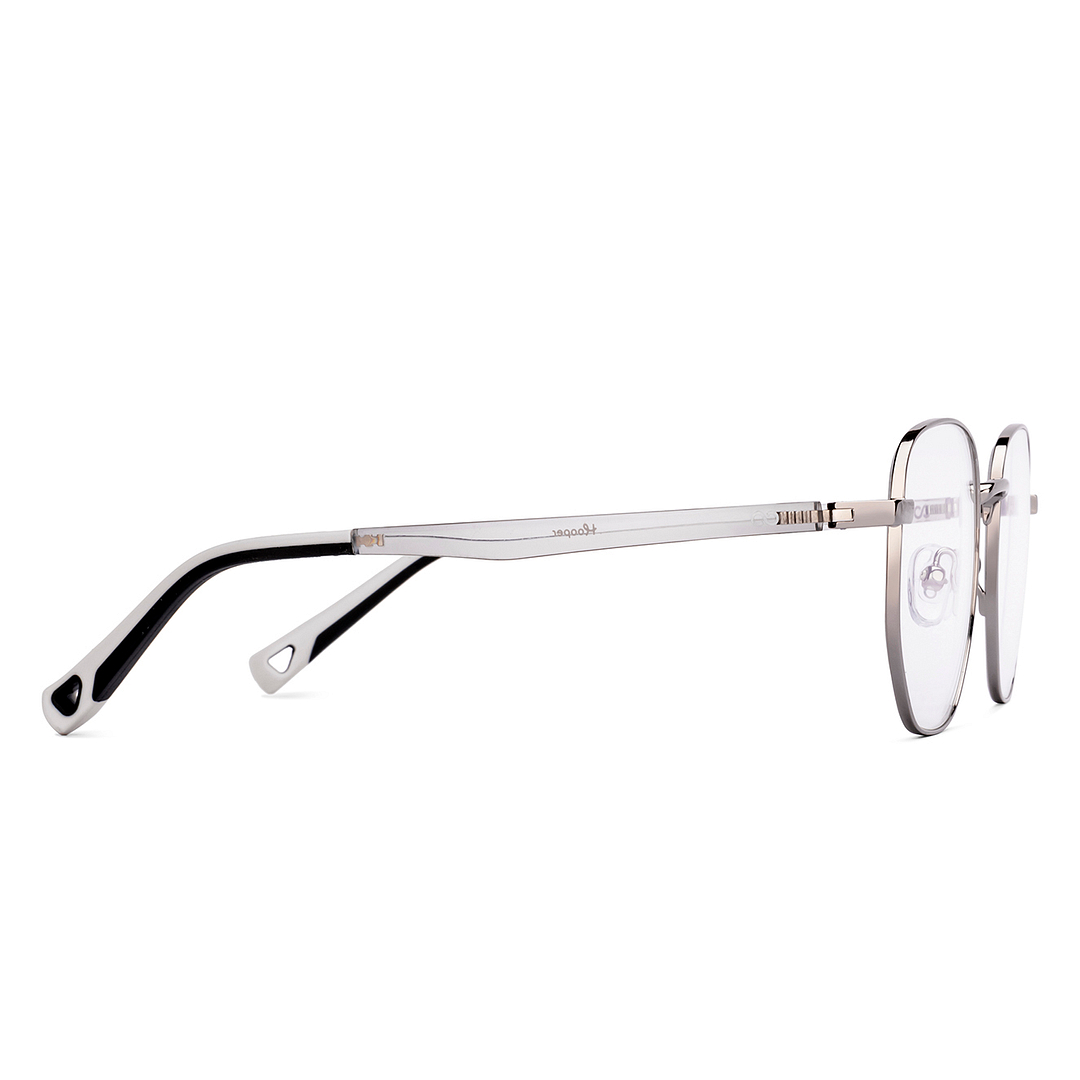 Hooper Online Silver Full Rim Geometric left side