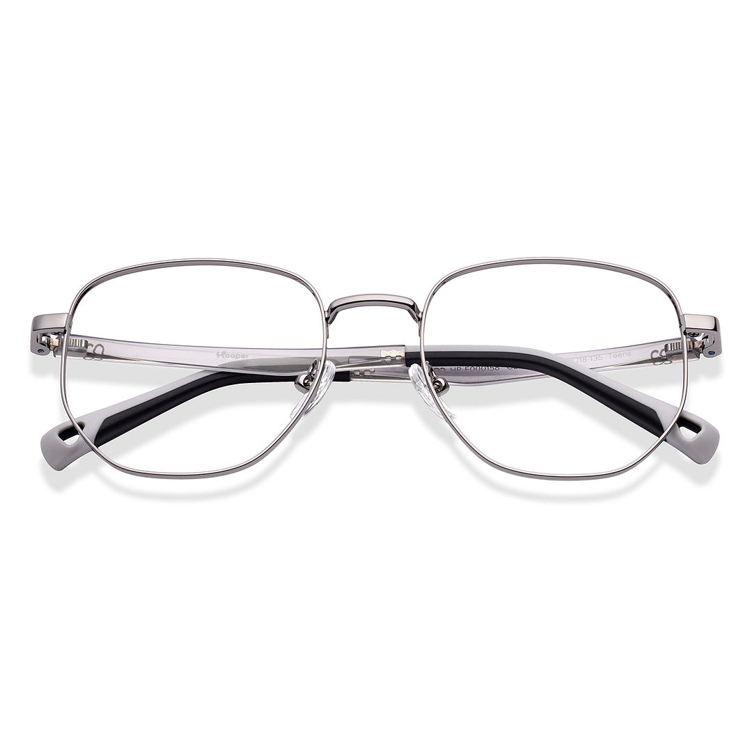 Hooper Online Silver Full Rim Geometric left side