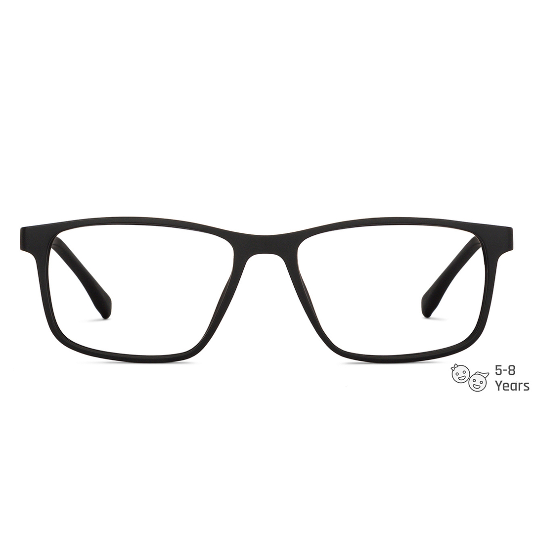 Hooper Screen Glasses Kids Glasses: Black Black Red Yellow Full Rim Rectangle Kids 5-8 Yrs Hooper Digi Hooper HP D10088M-C2 left side