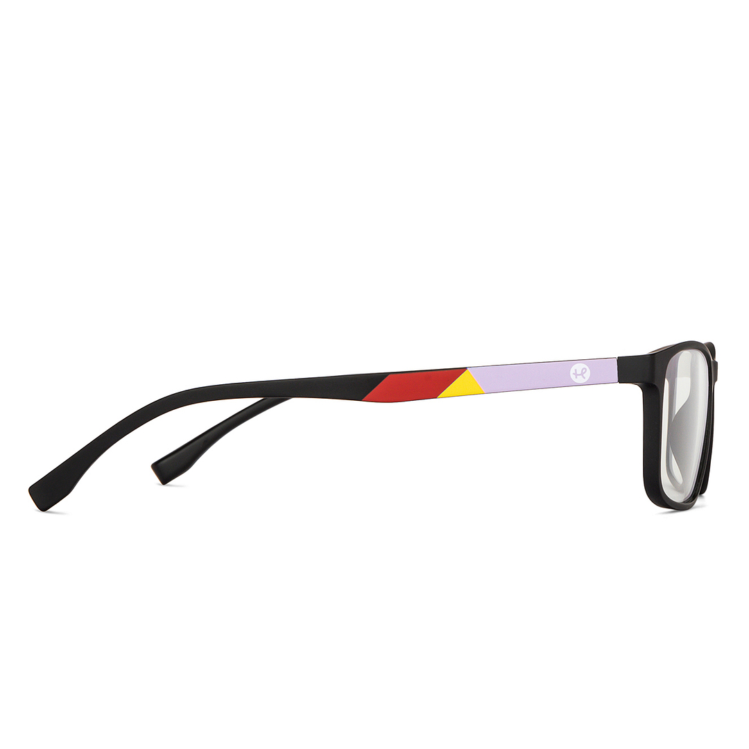 Hooper Screen Glasses Kids Glasses: Black Black Red Yellow Full Rim Rectangle Kids 5-8 Yrs Hooper Digi Hooper HP D10088M-C2 left side