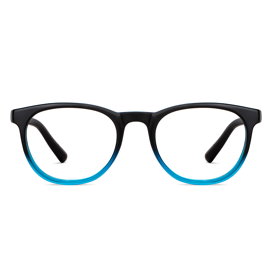 Hooper Blue Transparent Full Rim Round right side