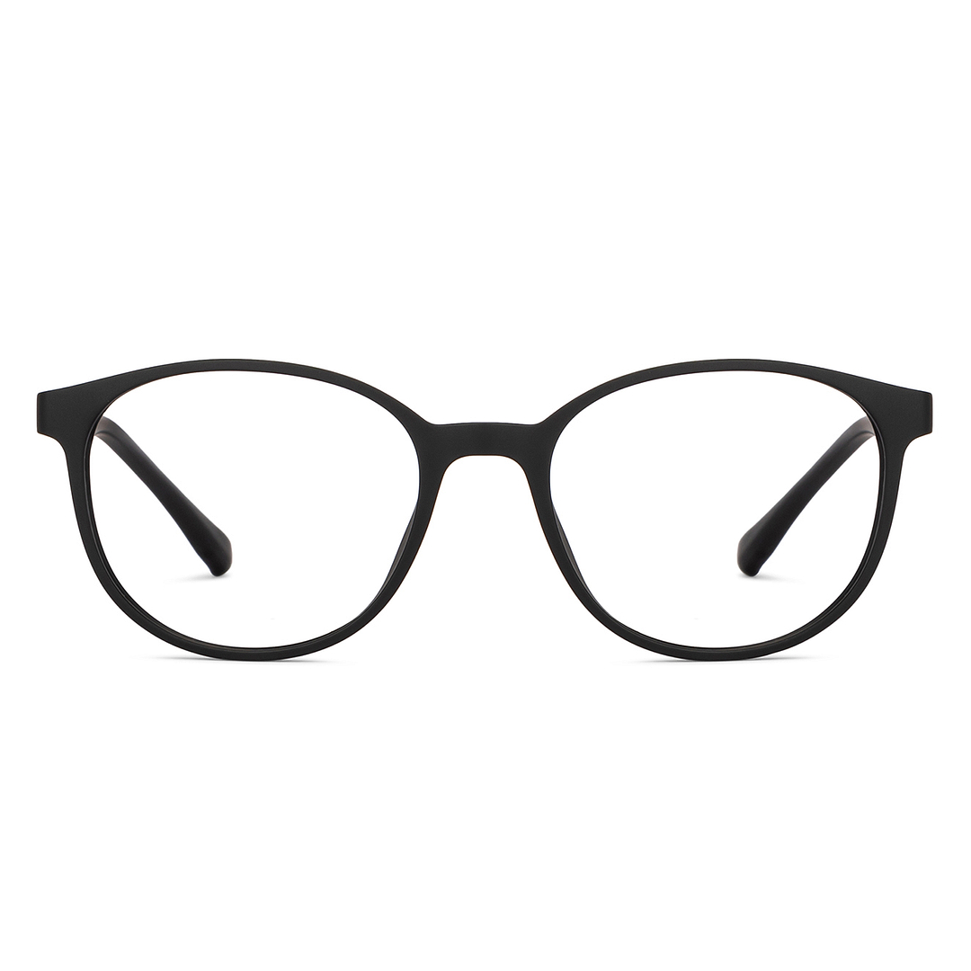 Hooper Screen Glasses Kids Glasses: Black White Pink Full Rim Round Kids 5-8 yrs Computer Glasses Digi Hooper HP D10087M-C3 left side