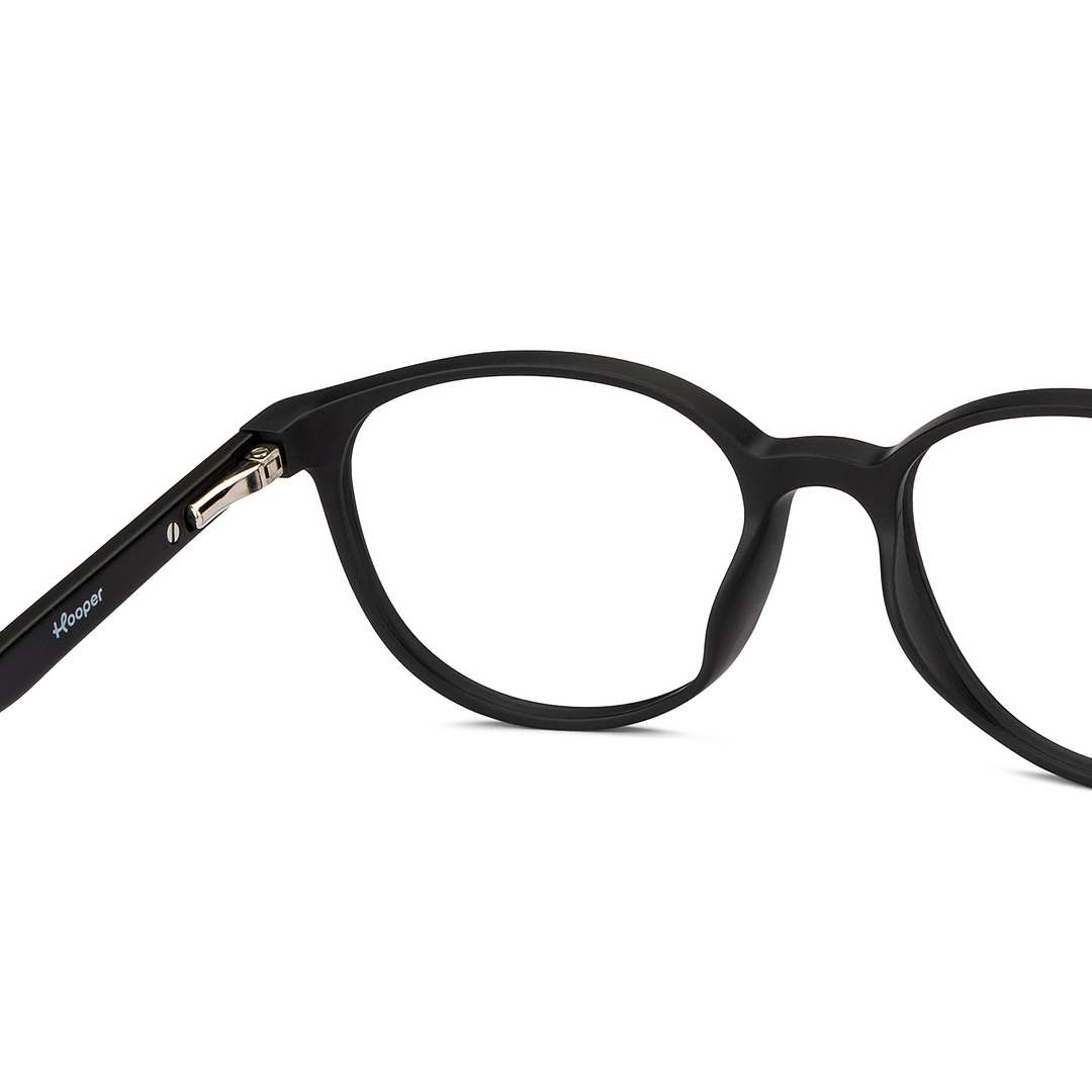 Hooper Screen Glasses Kids Glasses: Black White Pink Full Rim Round Kids 5-8 yrs Computer Glasses Digi Hooper HP D10087M-C3 right side