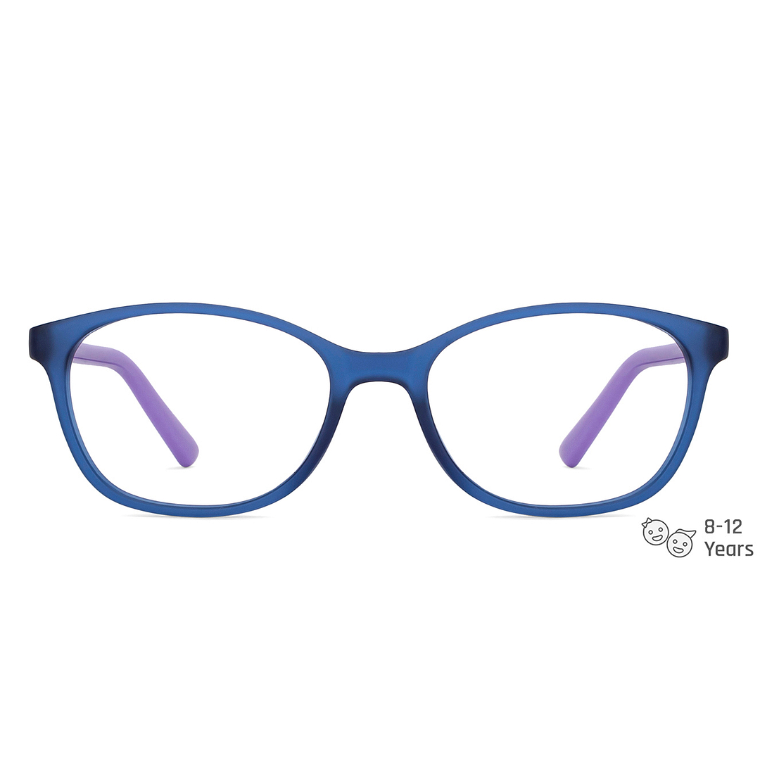 Hooper Screen Glasses Blue Block Phone Computer Glasses: Blue Purple Full Rim Rectangle Kids 5-8 Yrs Hooper HP D10017L-C2 left side
