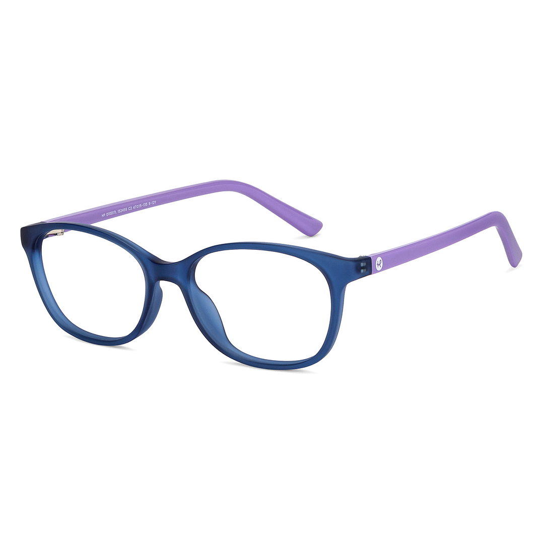 Hooper Screen Glasses Blue Block Phone Computer Glasses: Blue Purple Full Rim Rectangle Kids 5-8 Yrs Hooper HP D10017L-C2 right side