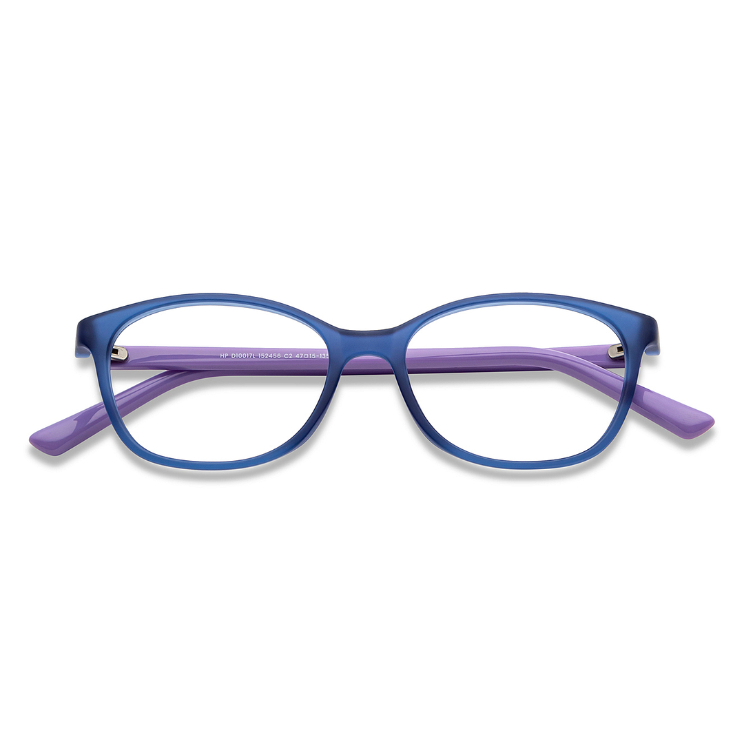 Hooper Screen Glasses Blue Block Phone Computer Glasses: Blue Purple Full Rim Rectangle Kids 5-8 Yrs Hooper HP D10017L-C2 left side
