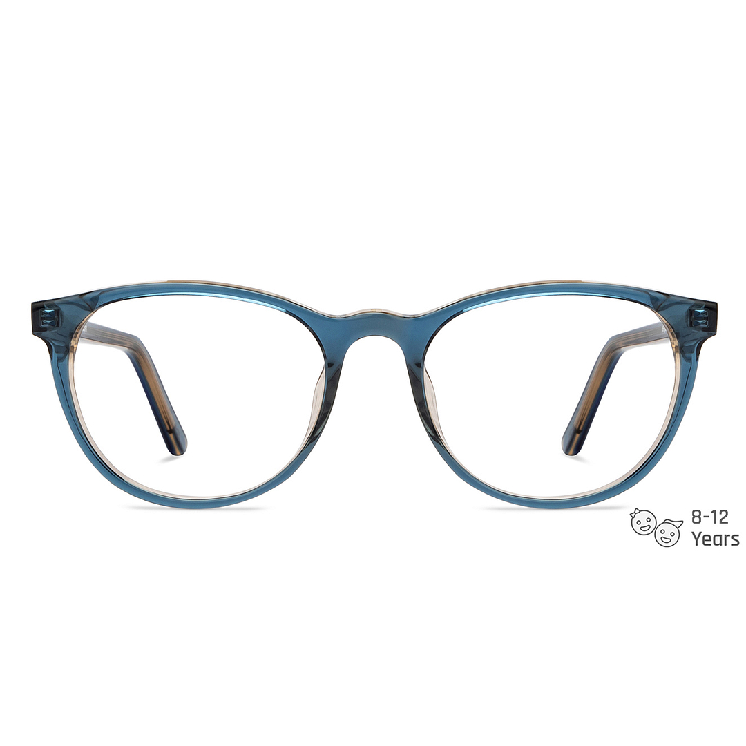 Hooper Blue Transparent Full Rim Round right side