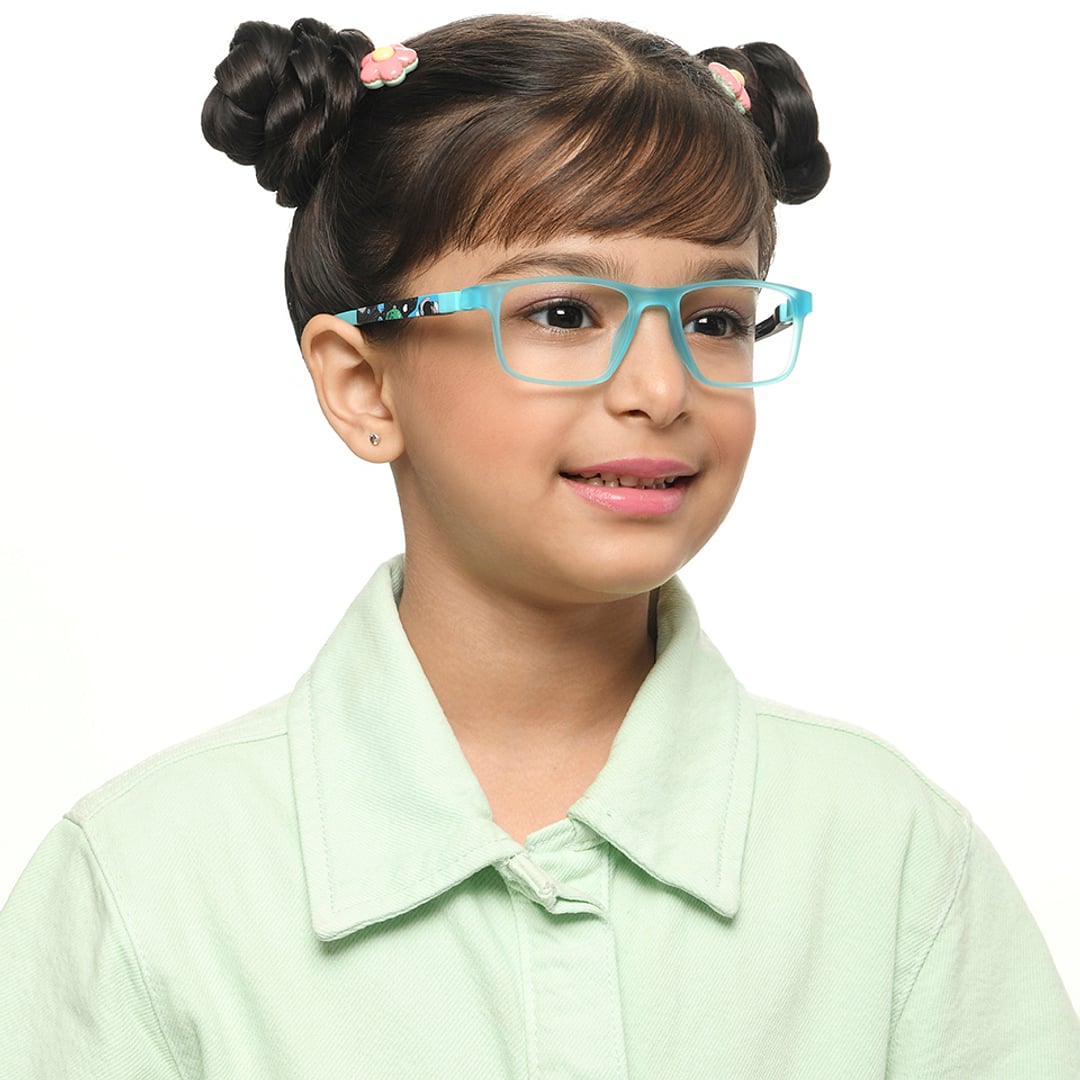 Hooper Online Sky Blue Full Rim Rectangle left side