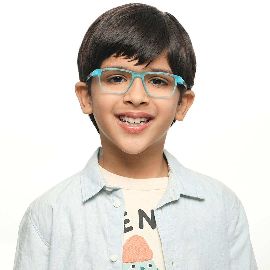 Hooper Online Sky Blue Full Rim Rectangle right side