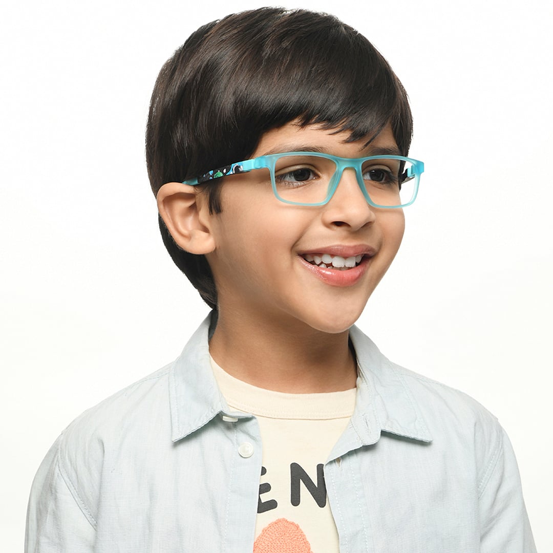 Hooper Online Sky Blue Full Rim Rectangle left side