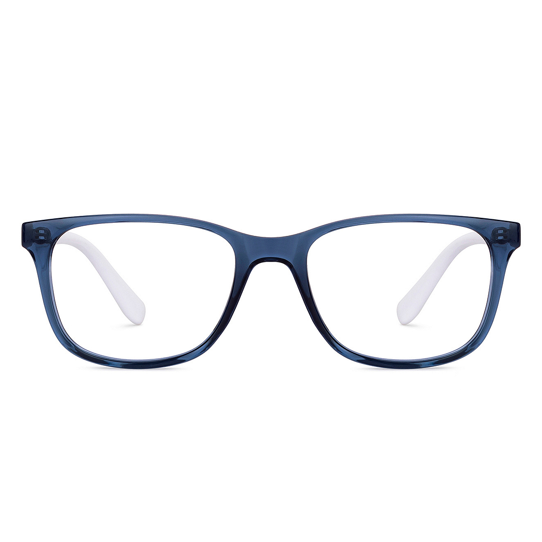 Hooper Sky Blue Full Rim Rectangle left side