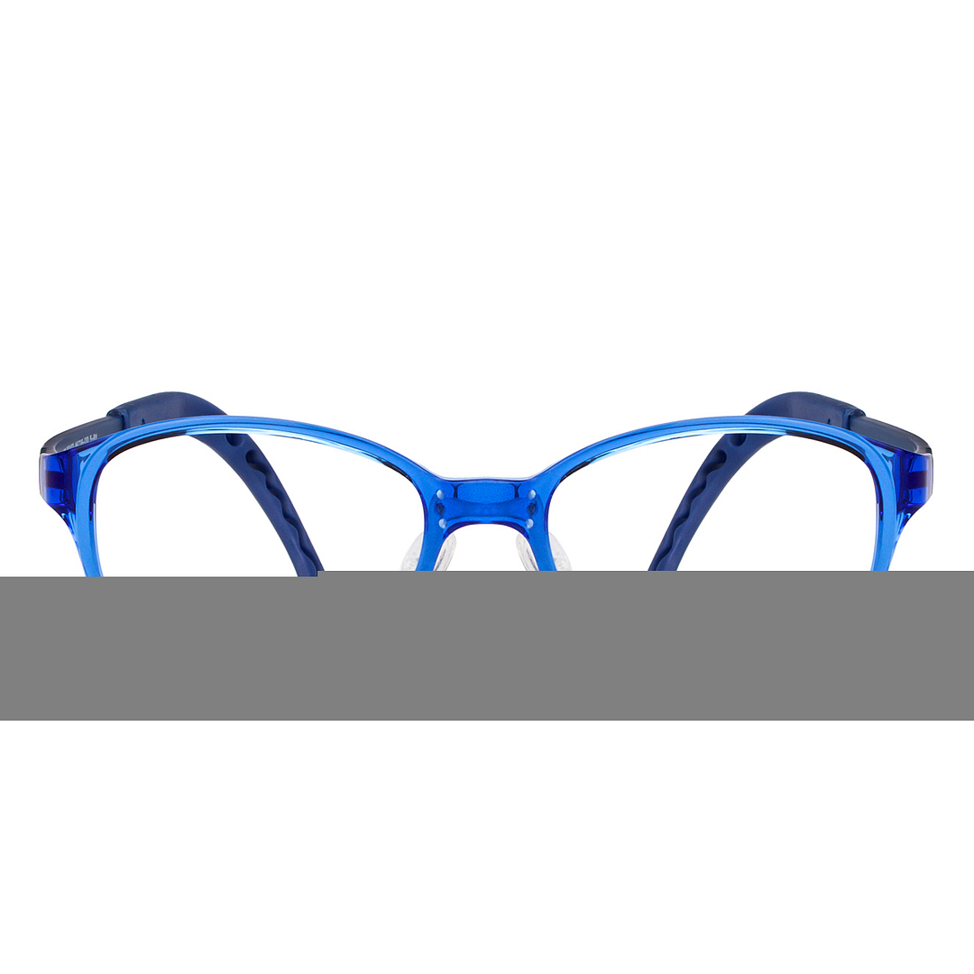 Hooper Screen Glasses Kids Glasses: Blue Transparent Full Rim Rectangle Kids 5-8 Yrs Hooper Digi Hooper HP D10064M-C2 left side