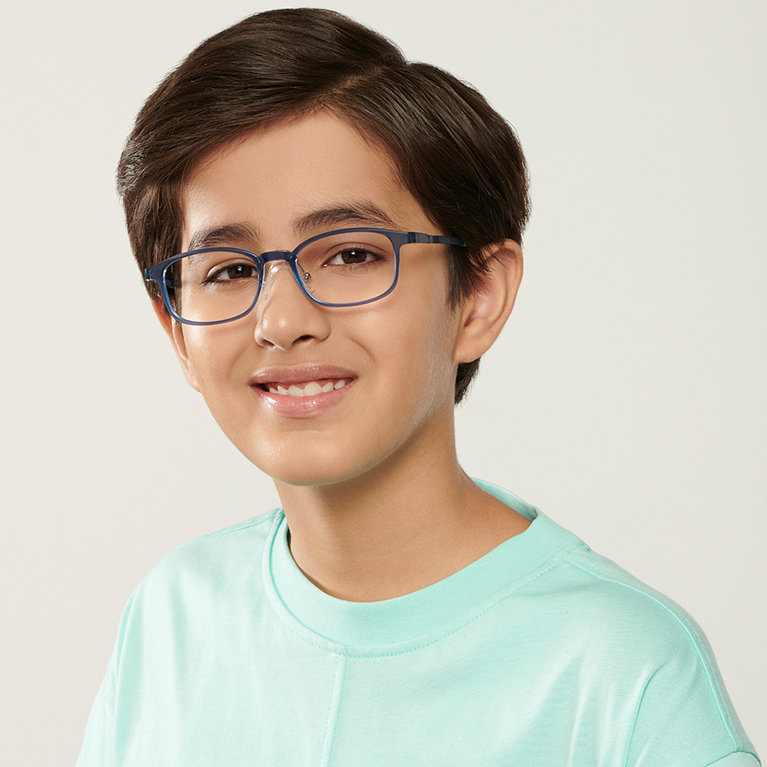 Hooper Online Blue Transparent Full Rim Rectangle right side