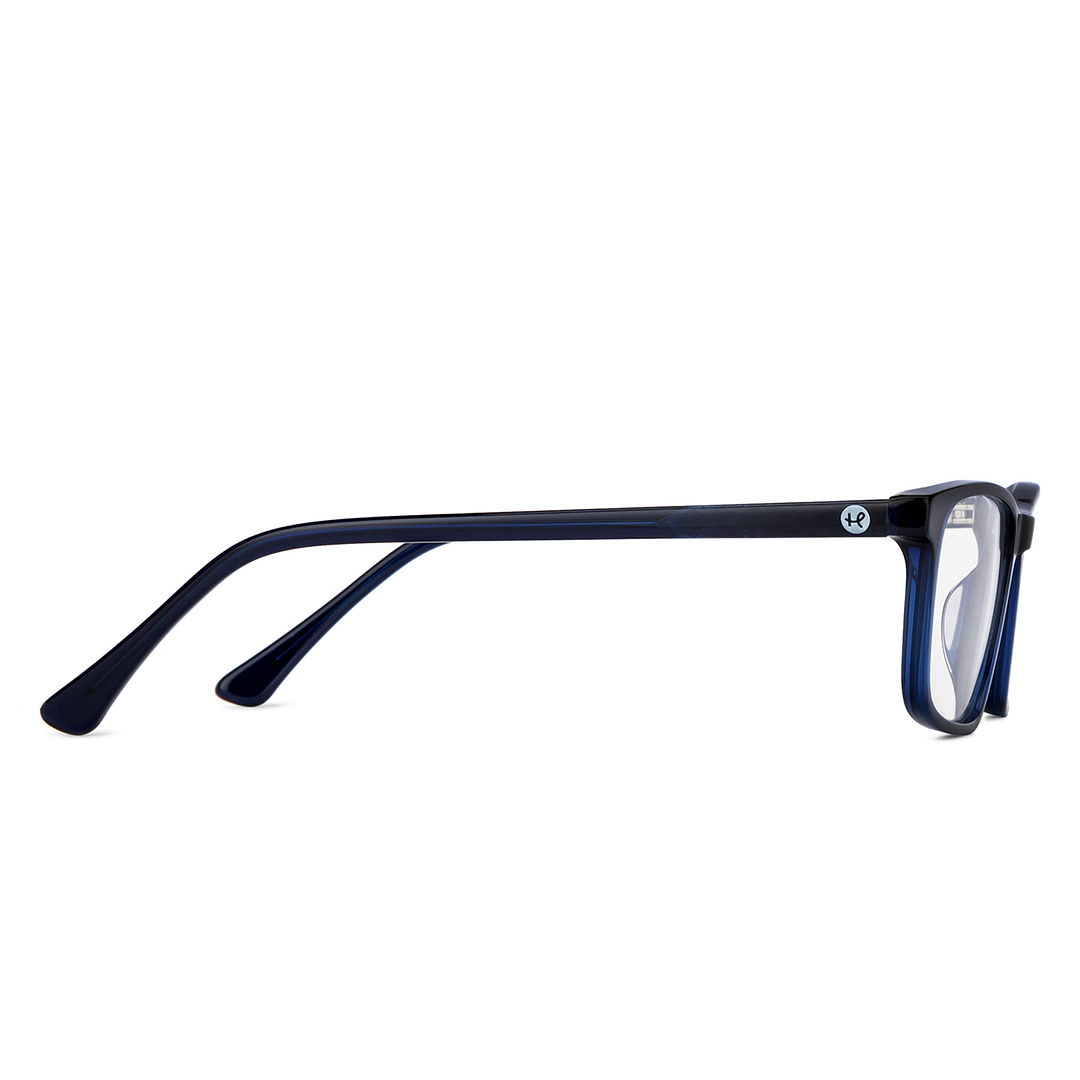 Hooper Online Blue Transparent Full Rim Rectangle left side