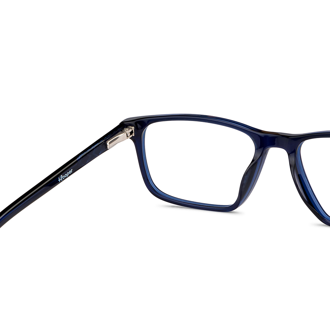 Hooper Online Blue Transparent Full Rim Rectangle right side