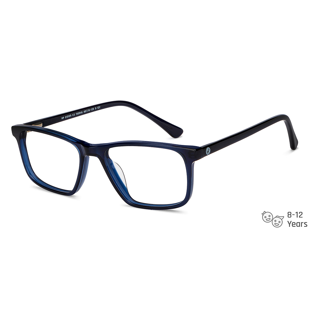 Hooper Online Blue Transparent Full Rim Rectangle left side