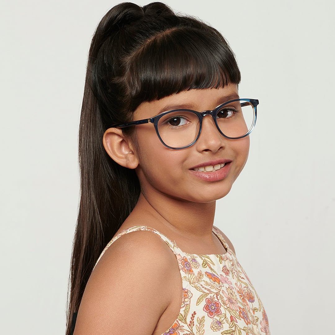 Hooper Online Blue Transparent Full Rim Round right side