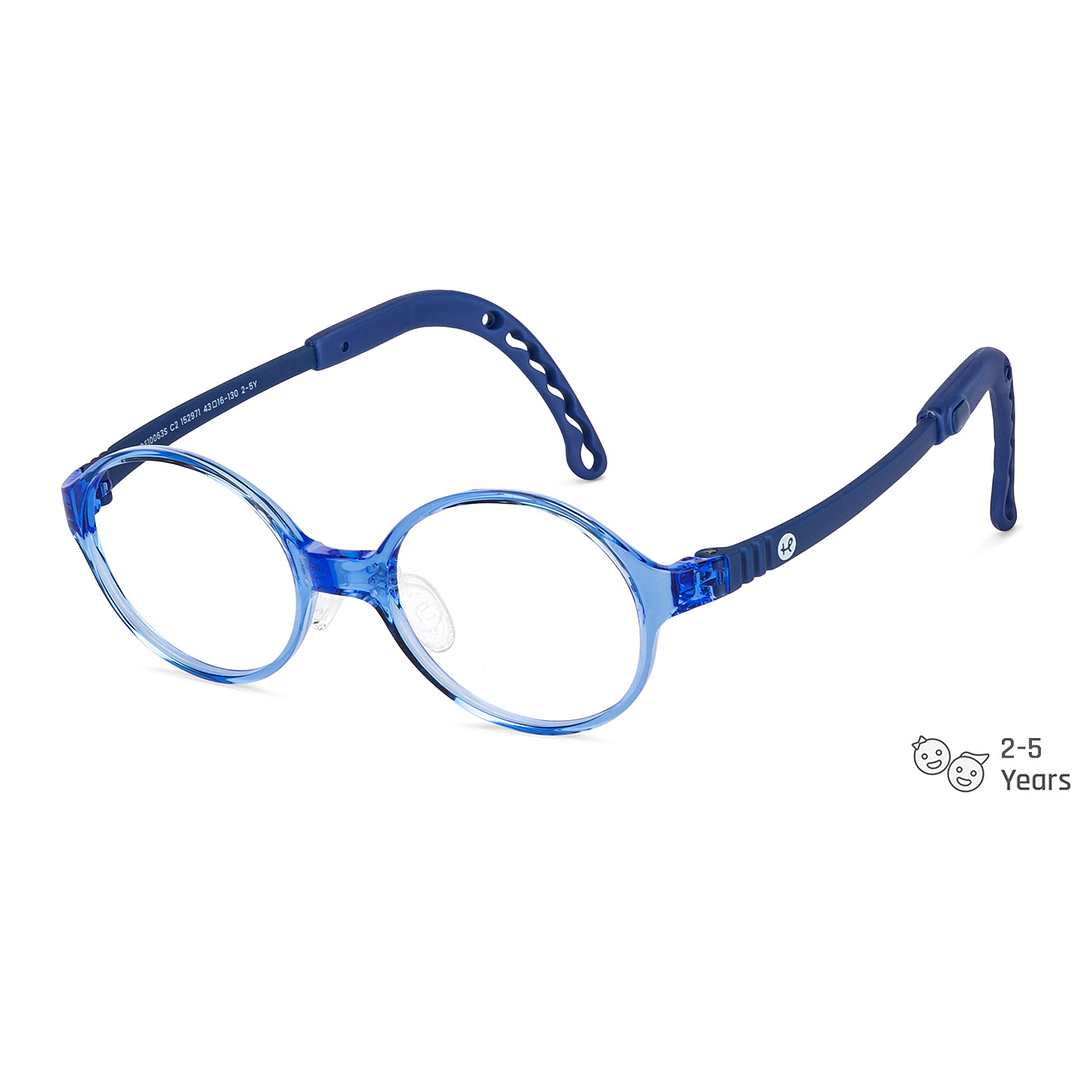 Hooper Online Blue Transparent Full Rim Round left side