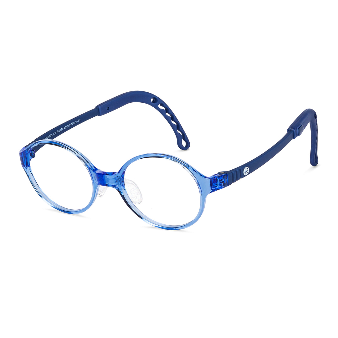 Hooper Online Blue Transparent Full Rim Round right side
