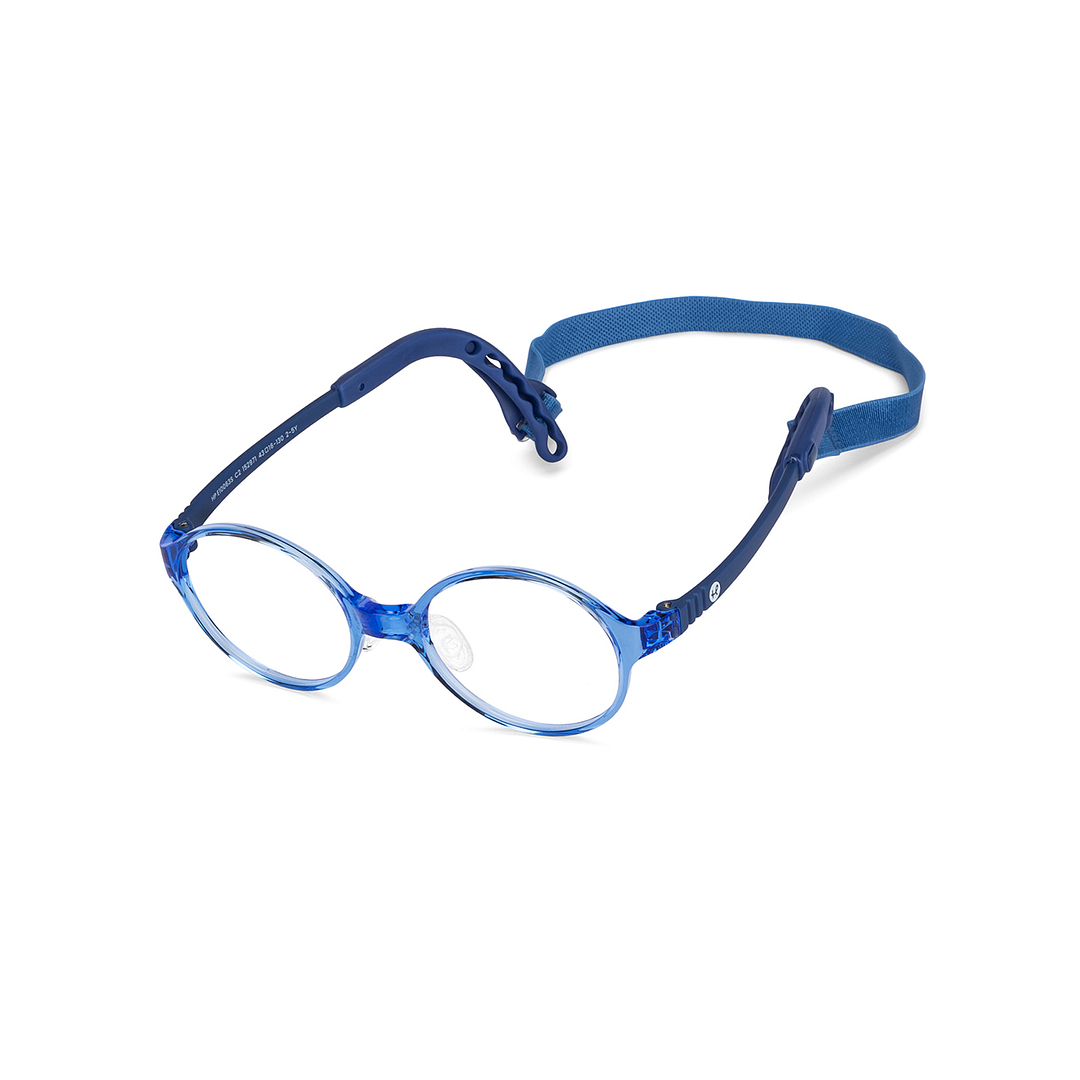 Hooper Online Blue Transparent Full Rim Round left side