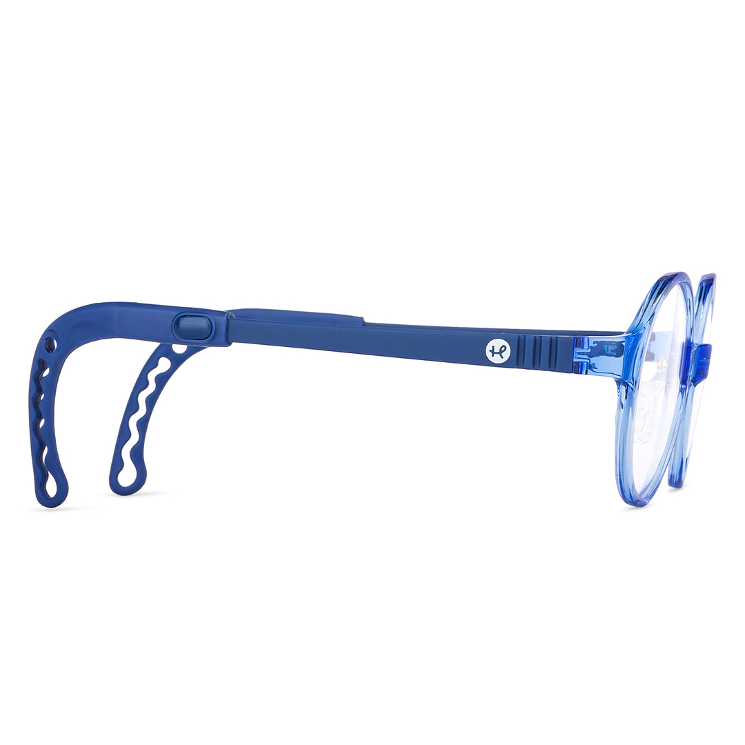 Hooper Online Blue Transparent Full Rim Round left side