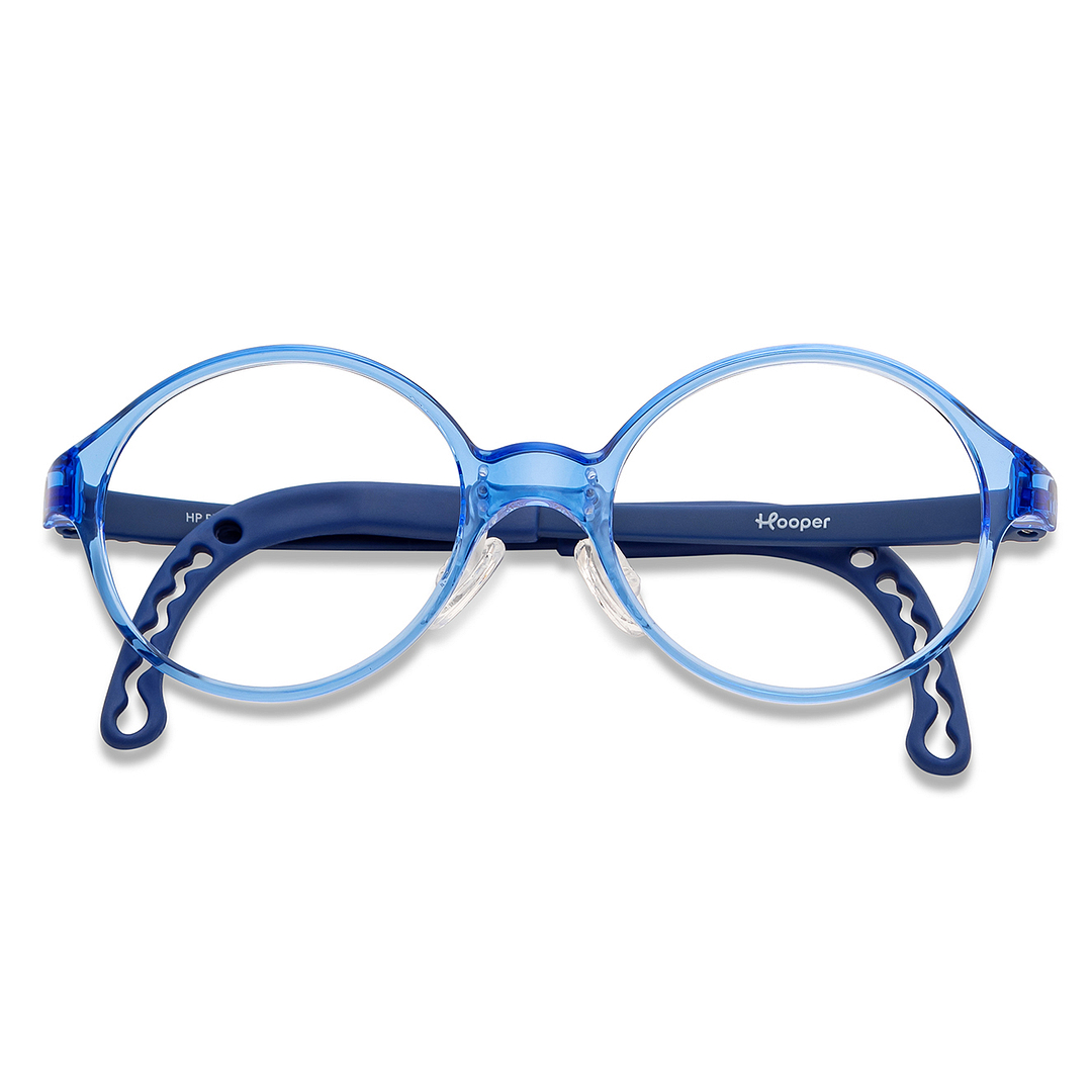 Hooper Online Blue Transparent Full Rim Round left side