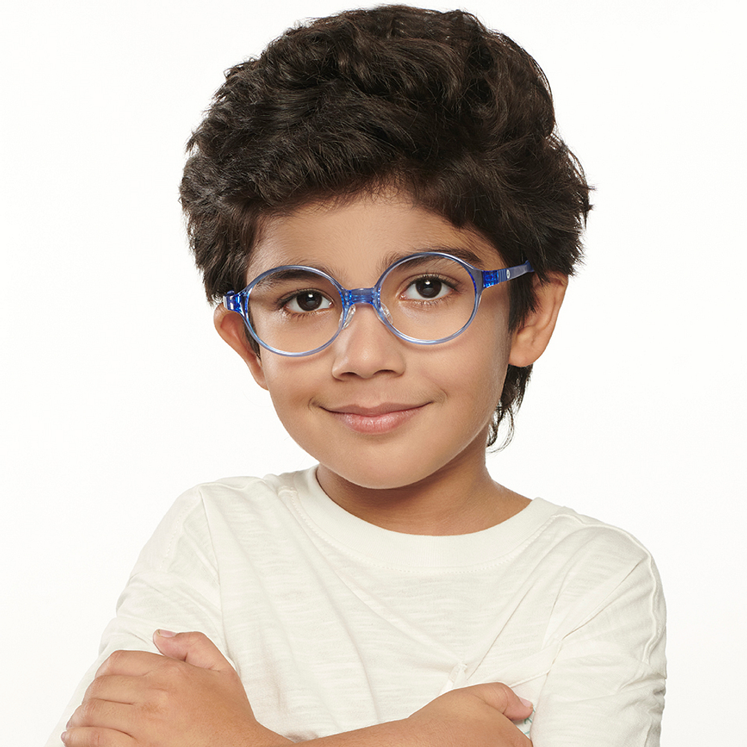 Hooper Online Blue Transparent Full Rim Round left side