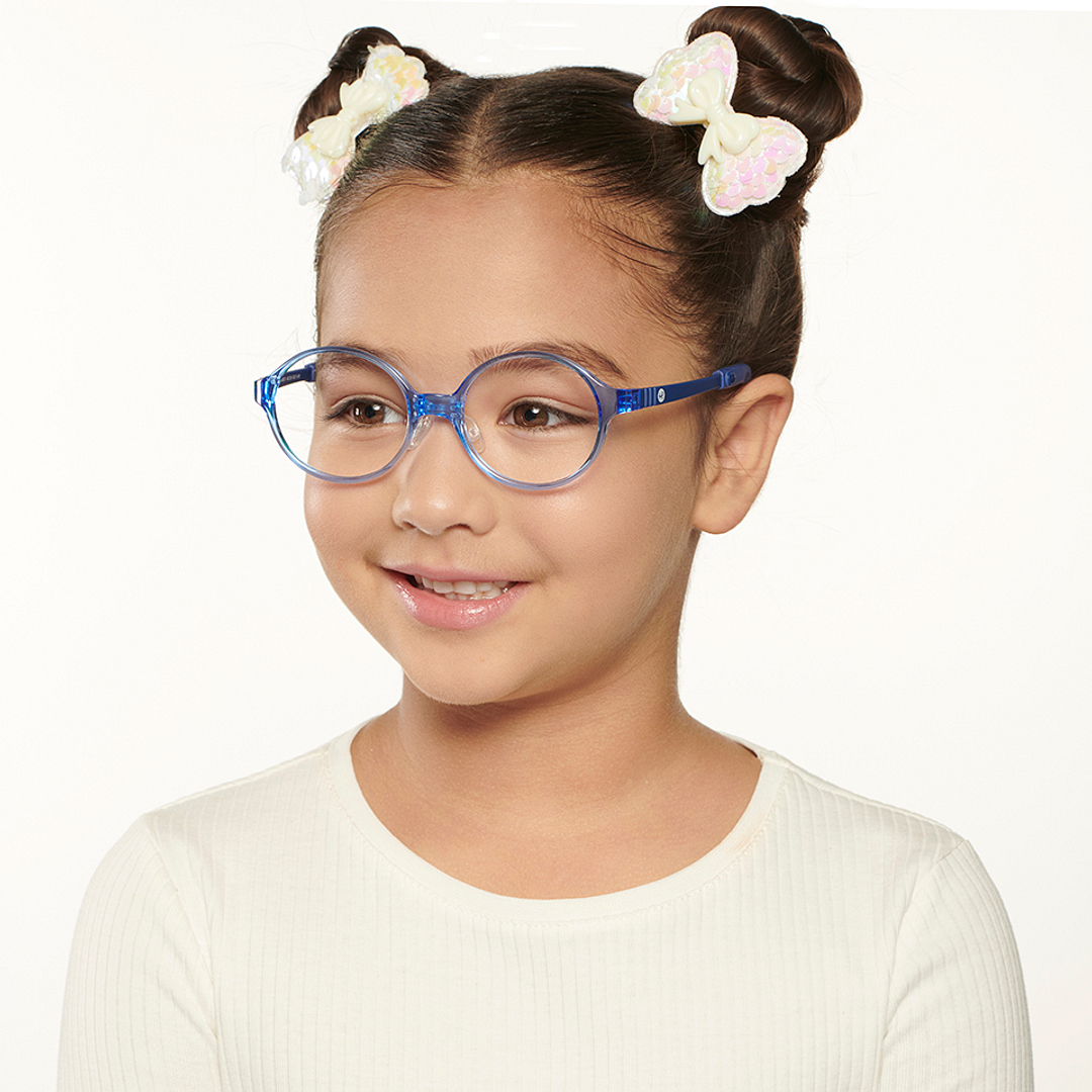 Hooper Online Blue Transparent Full Rim Round left side