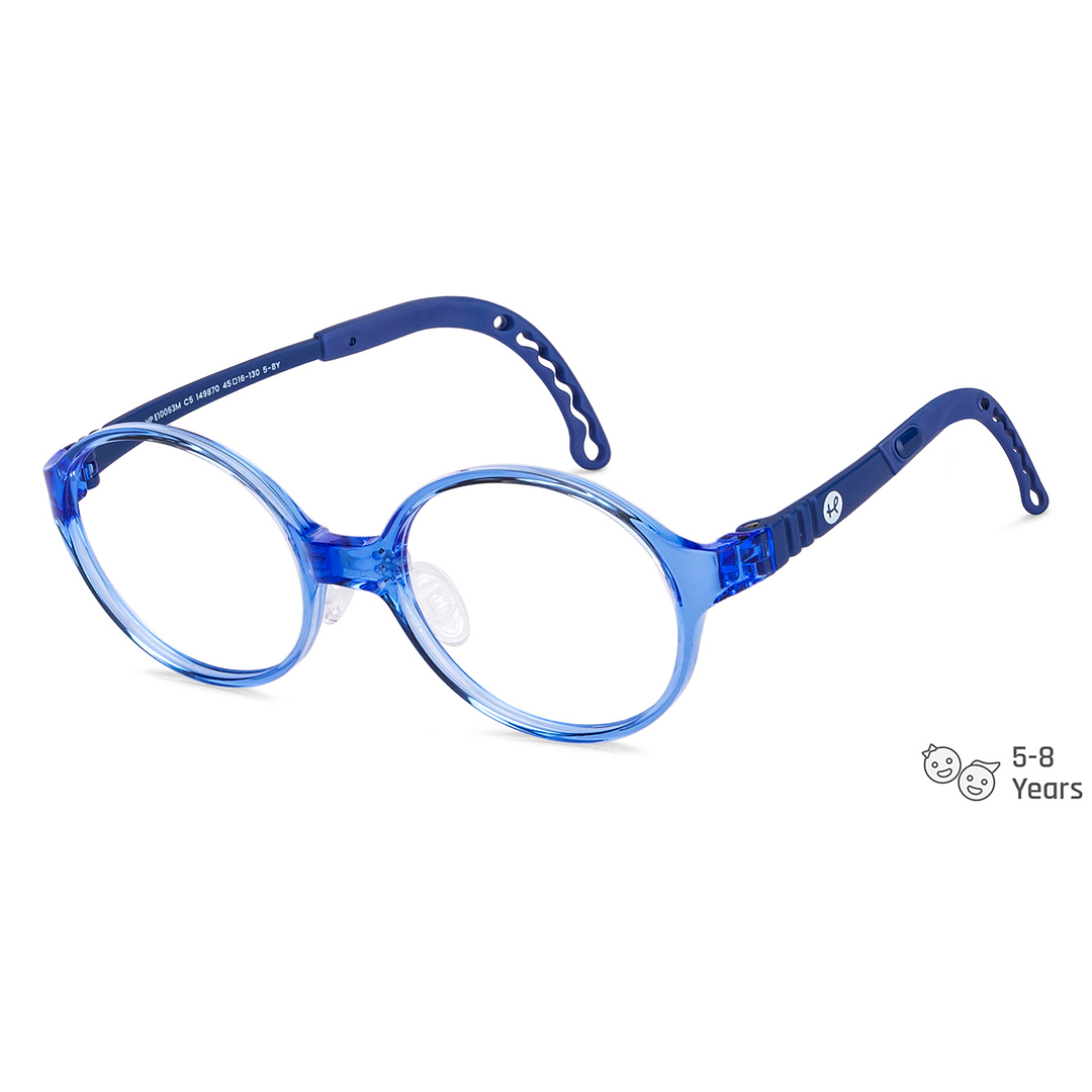 Hooper Online Blue Transparent Full Rim Round left side