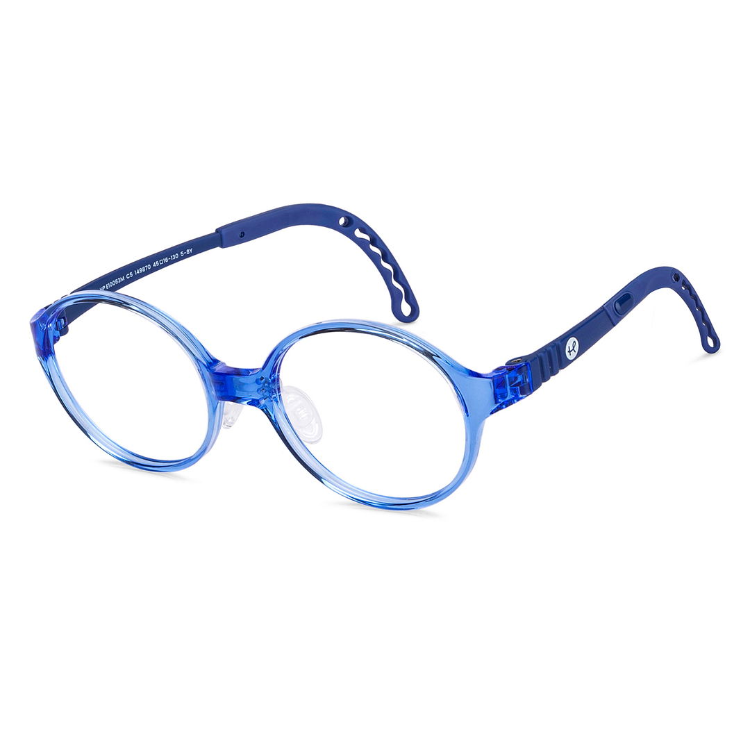 Hooper Online Blue Transparent Full Rim Round right side