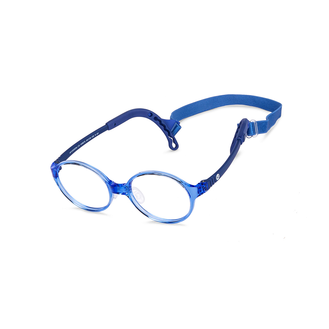 Hooper Online Blue Transparent Full Rim Round left side