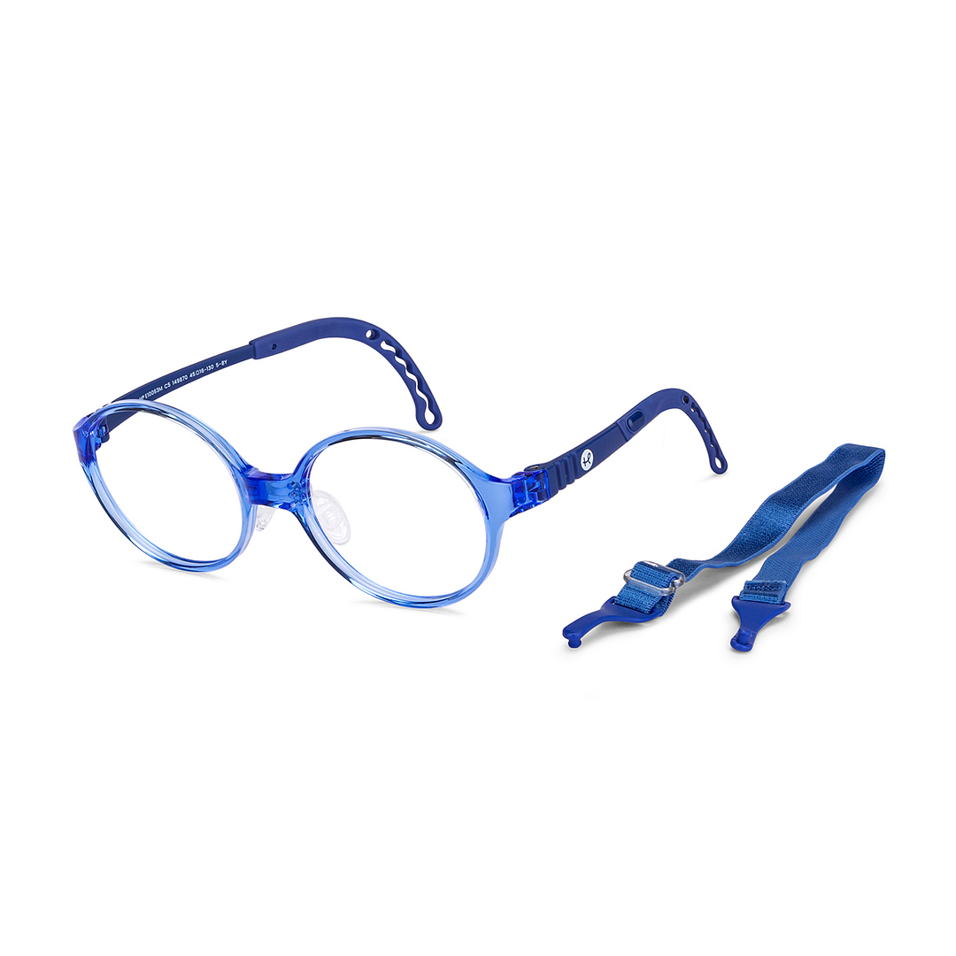 Hooper Online Blue Transparent Full Rim Round right side