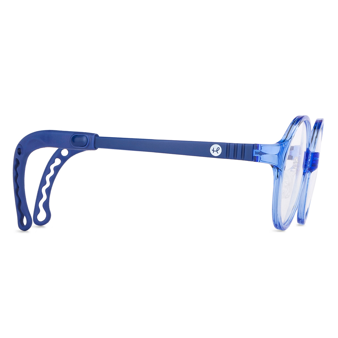 Hooper Online Blue Transparent Full Rim Round left side