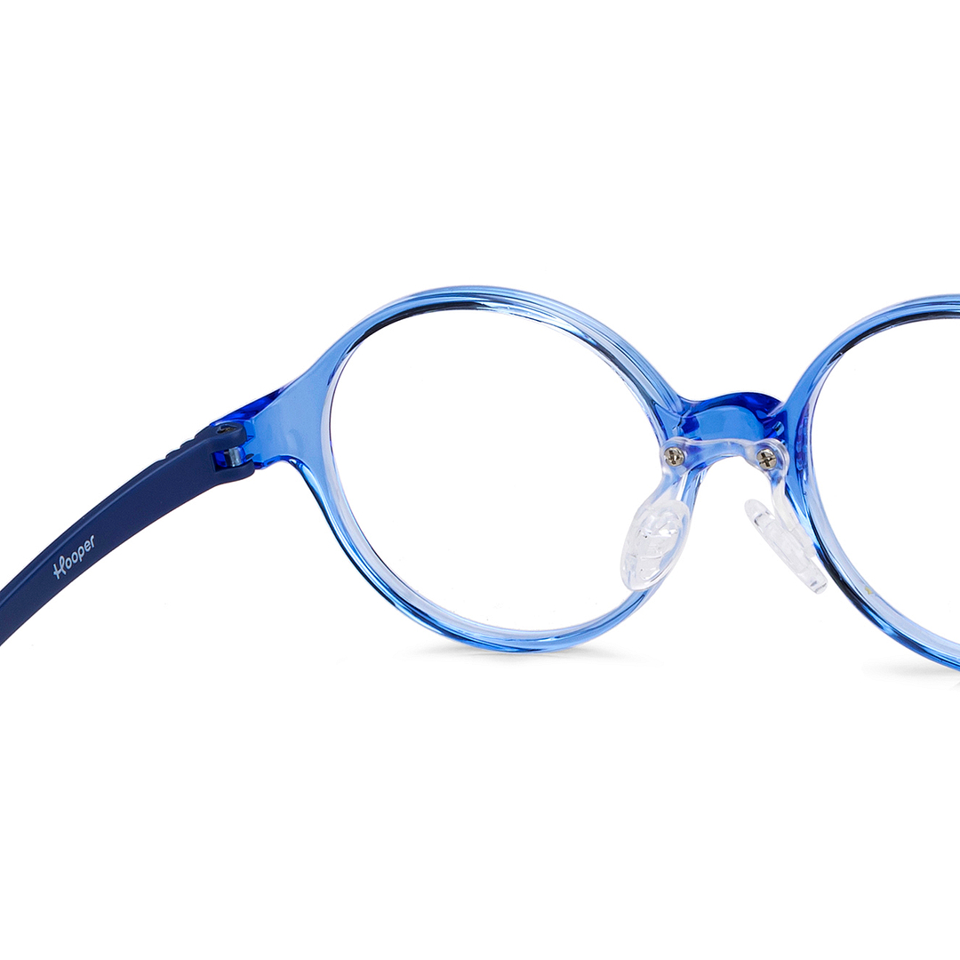 Hooper Online Blue Transparent Full Rim Round left side