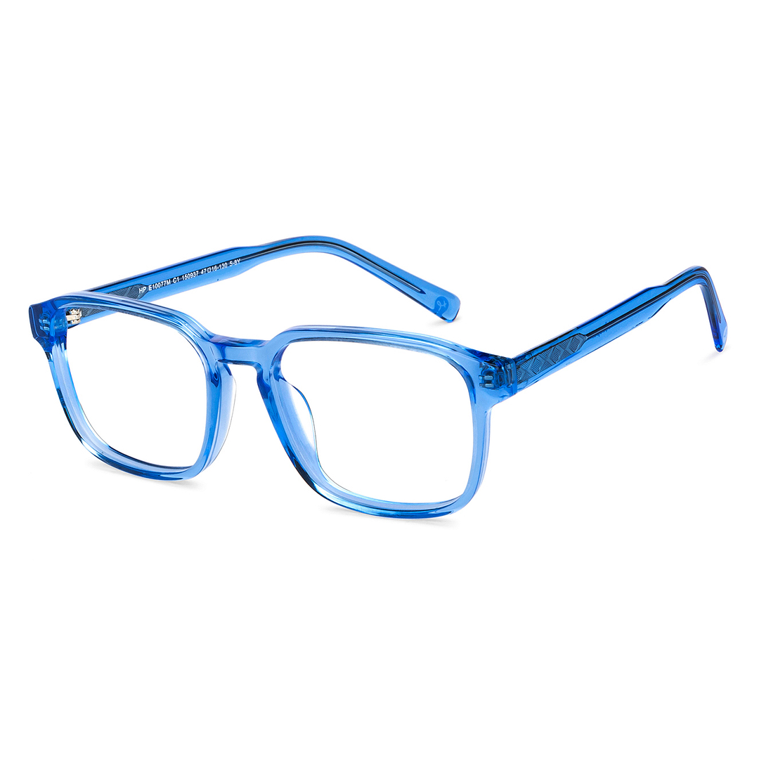 Hooper Online Blue Transparent Full Rim Rectangle right side