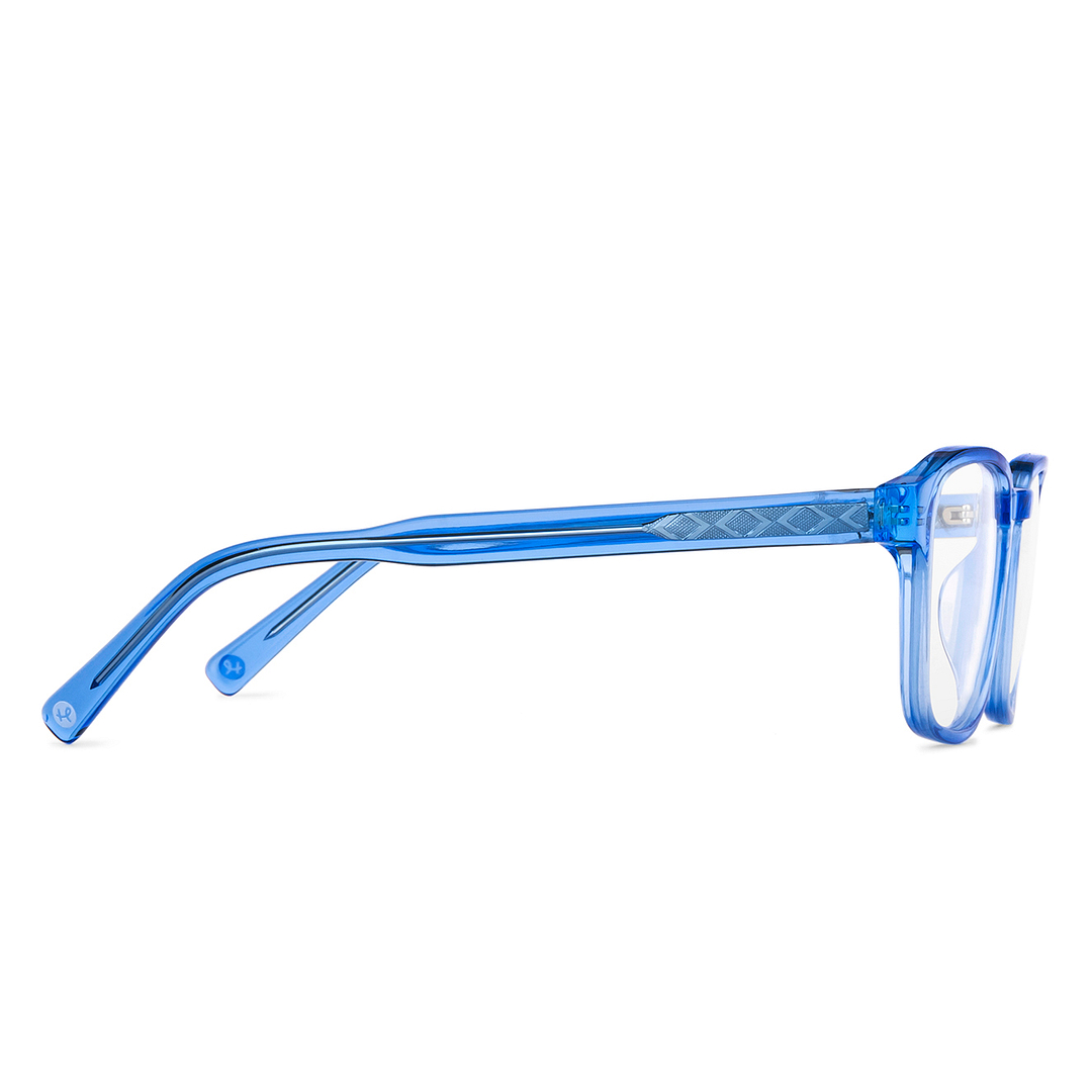 Hooper Online Blue Transparent Full Rim Rectangle left side