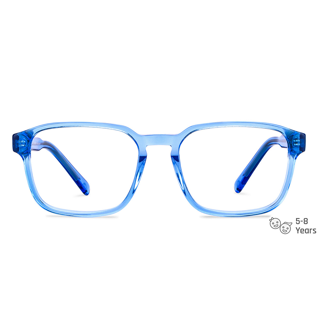 Hooper Online Blue Transparent Full Rim Rectangle left side